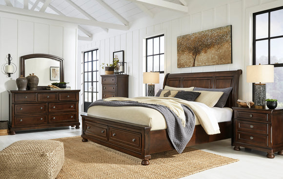 Porter King Sleigh Storage Bedroom set