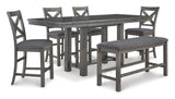 Myshanna Counter Height Collection 6 pc Dining Set