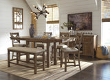 Moriville Counter Height Collection 6 pc Dining Set