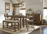 Moriville Counter Height Collection 6 pc Dining Set